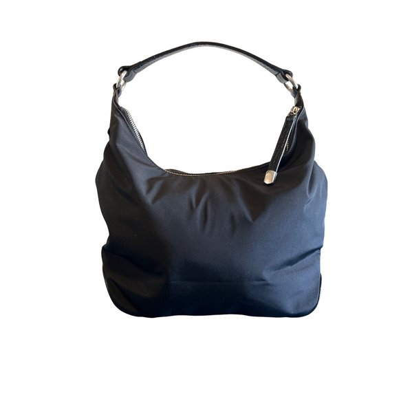 RL RALPH LAUREN Black Nylon Hobo Tote Bag - Picture 2 of 14